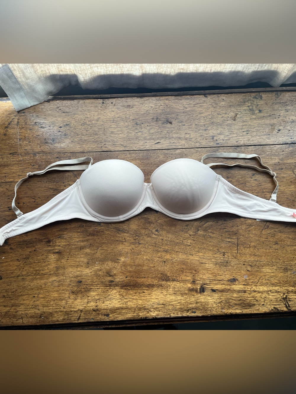 Victorias Secret Pink Nude Strapless Bra with Attachable Straps
